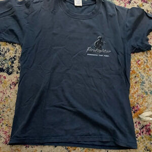 Navy Firefighter L Shirt